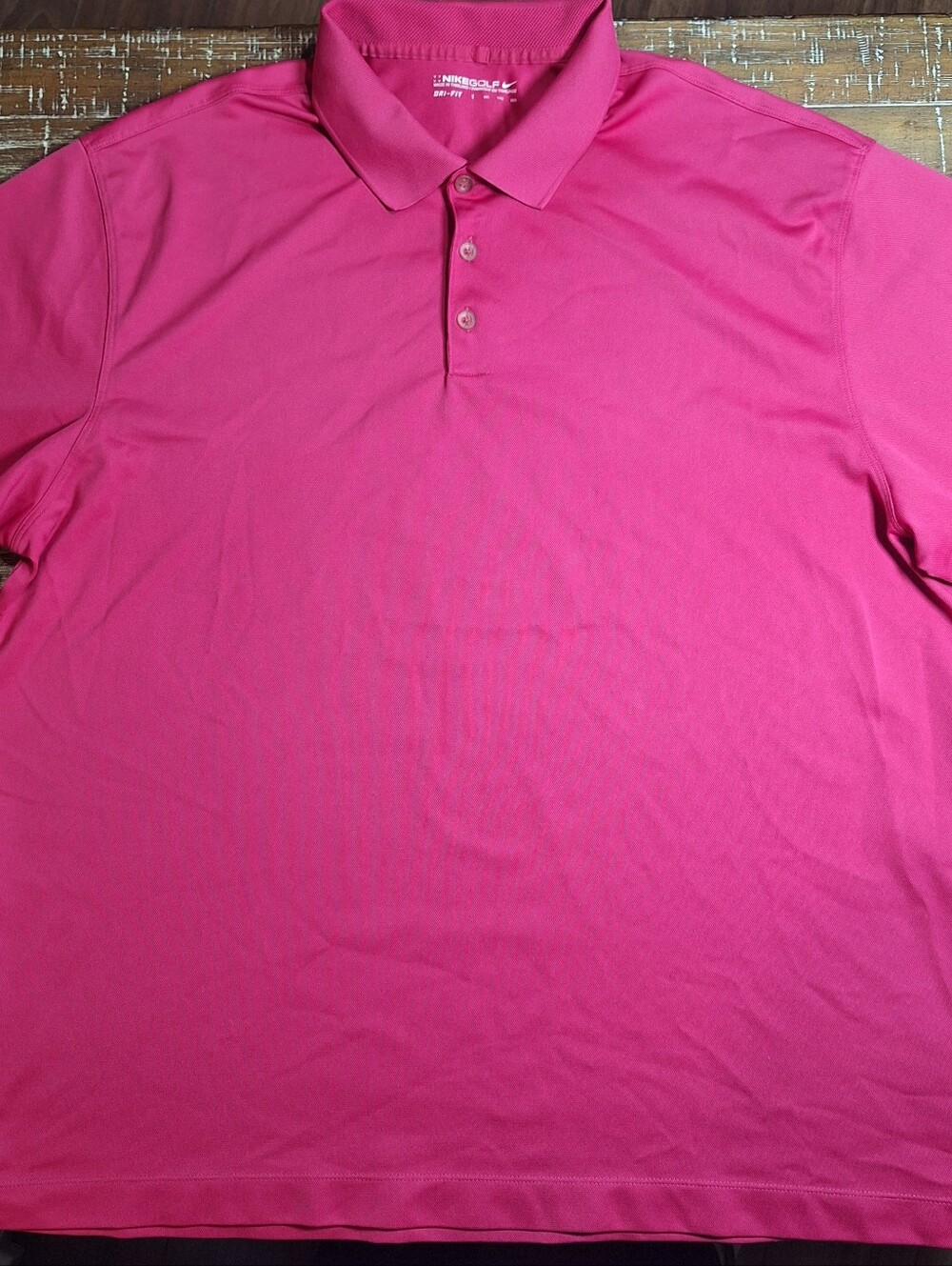 Nike Golf Dri Fit Polo Shirt Mens 2XL Pink Fuchsia Athletic Performance